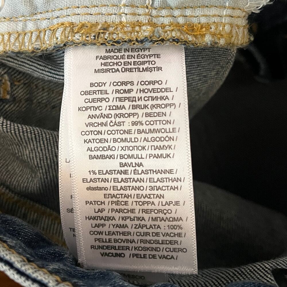 Lauren Ralph Lauren Raw Hem Button Fly High Rise Straight Leg Jeans Blue Size 6 - Picture 8 of 8